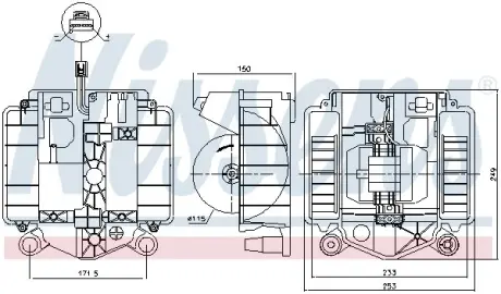 Вентилятор салону Nissens 87461