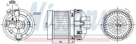 Моторчик (вентилятор) печки nissens 87468