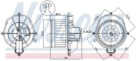 Моторчик (вентилятор) печки nissens 87518 на Ситроен Берлинго b9