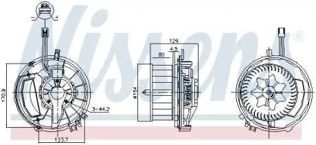 Вентилятор салону Nissens 87524