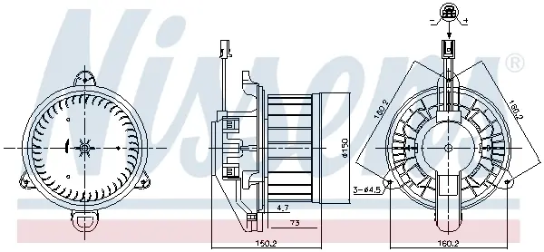 Вентилятор салону nissens 87579