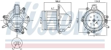 Вентилятор салону nissens 87596 Ситроен С5