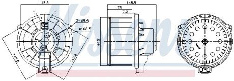 Моторчик (вентилятор) печки nissens 87620 на Тойота Авенсис т25