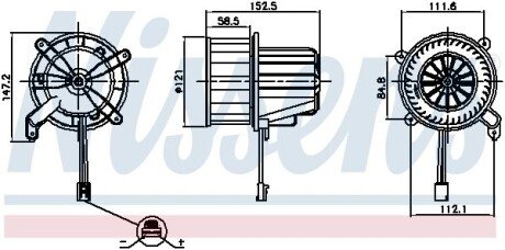 Вентилятор салону nissens 87621 на Мерседес Vito w447