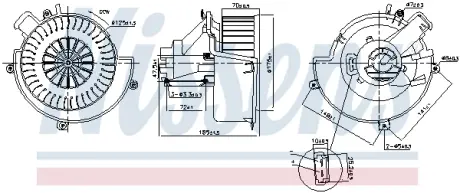 Вентилятор салону Nissens 87624