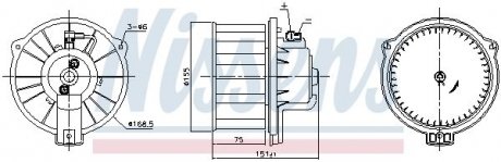 Вентилятор салону nissens 87796