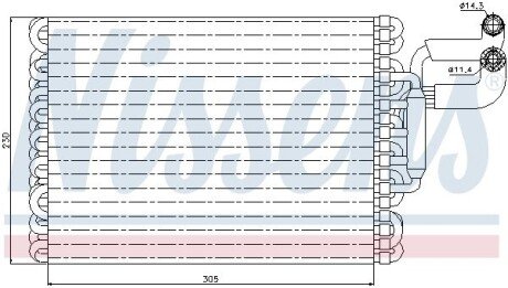 Випарник кондицiонера nissens 92059