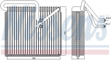 Випарник кондицiонера nissens 92190