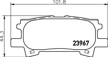 Колодки ручного (стоячого) тормоза nisshinbo ""NP1028" на Лексус Rx330