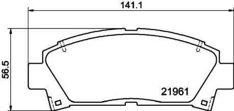 Колодки ручного (стоячого) гальма nisshinbo ""NP1077" на Тойота Камри 10