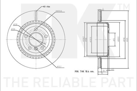 Вентилируемый тормозной диск nk 3415114