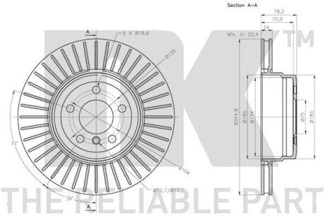 Тормозной диск nk 201590