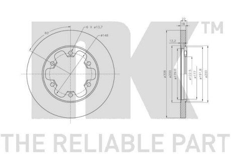 Тормозной диск nk 202596