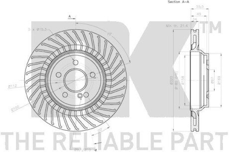 Тормозной диск nk 2033120