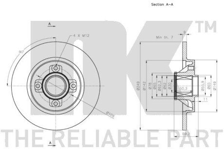 Тормозной диск nk 311952