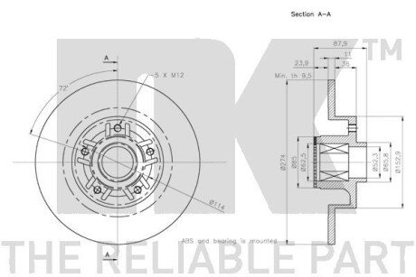 Тормозной диск nk 313991