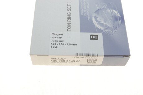 Поршневые кольца npr 120038004300