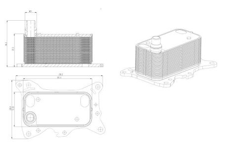 Охолоджувач мастила nrf 31835 на Мерседес B-Class w242/w246