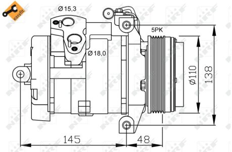 Компресор кондиціонера nrf 32432