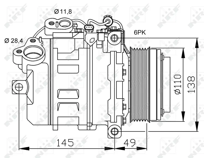 Компресор кондиціонера NRF 32533