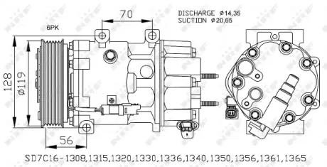 Компресор кондиціонера NRF 32772
