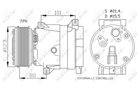 Компресор кондиціонера nrf 32872