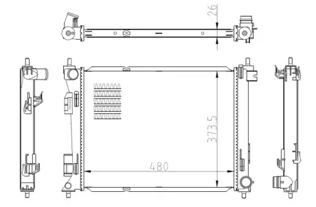 Радіатор NRF 550039 Киа Рио 4