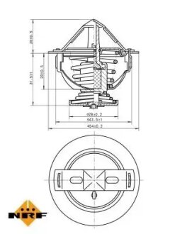 Термостат, охлаждающая жидкость nrf 725060