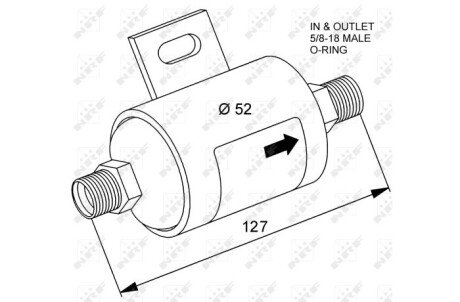 Фильтр-осушитель кондиционера DAF 95 FA 95.360 8/1990->1/1998 nrf 33117