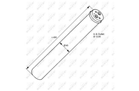 Фильтр-осушитель кондиционера MAN CLA 26.280 FD-TM, FDR-TM 4/2006-> nrf 33118