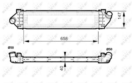 Радиатор интеркулера nrf 30515