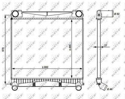 Радиатор интеркулера nrf 30911