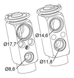 Клапан кондиціонера Ford Galaxy 1.9 Tdi 97-06/VW Sharan 2.8 00-10 nrf 38399