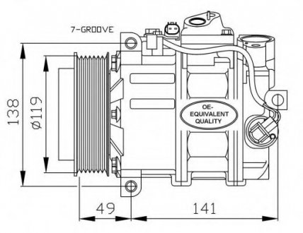 Компрессор кондицiонера nrf 32215