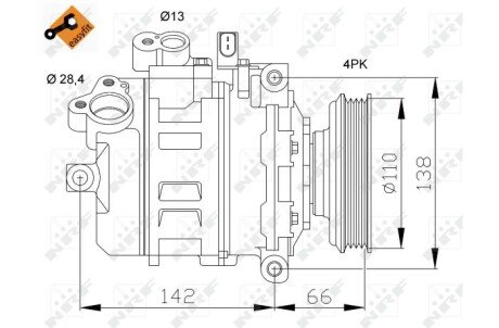 Компрессор кондиционера nrf 32106