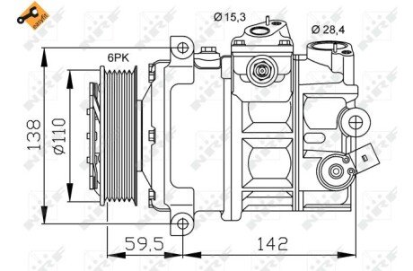 Компрессор кондиционера nrf 32147