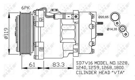 Компрессор кондиционера nrf 32198