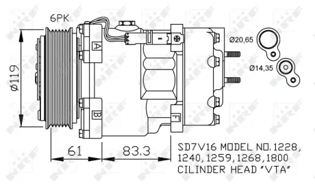 Компрессор кондиционера NRF 32198