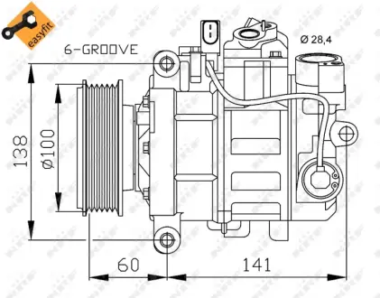 Компрессор кондиционера NRF 32263
