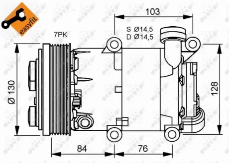Компрессор кондиционера NRF 32410