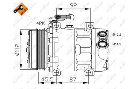 Компрессор кондиционера nrf 32701