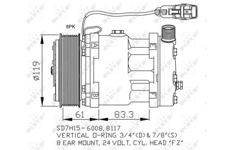 Компрессор кондиционера nrf 32706