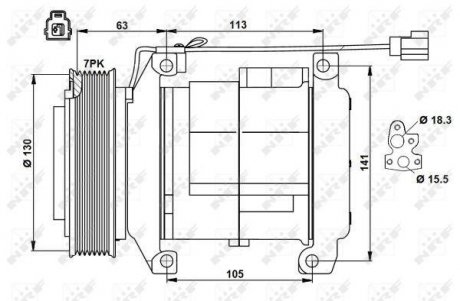 Компресор кондиционера nrf 32881