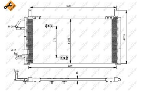 Конденсатор кондиционера DAEWOO Espero 93- (пр-во) nrf 35197