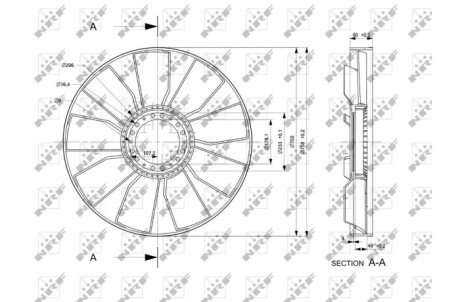 Крильчатка вентилятора nrf 49813