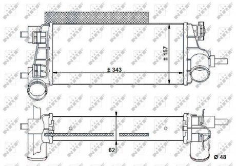 Радиатор интеркулера nrf 30926