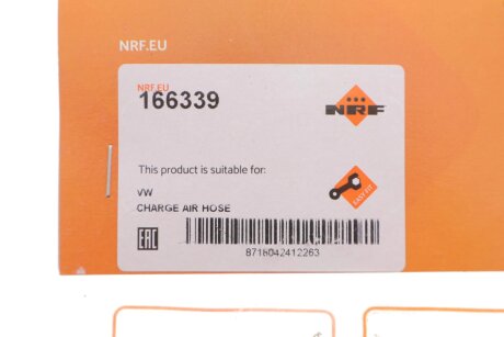 Патрубок інтеркулера (турбіни) nrf 166339