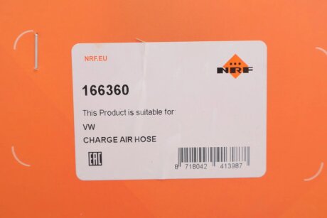 Патрубок інтеркулера (турбіни) nrf 166360