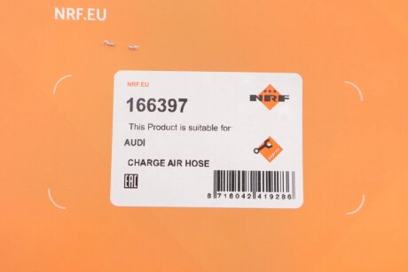 Патрубок интеркулера (турбины) nrf 166397