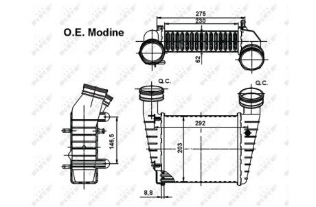 Радіатор інтеркулера nrf 30138